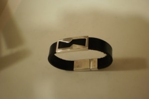 aparte armband jongens zilver en leer